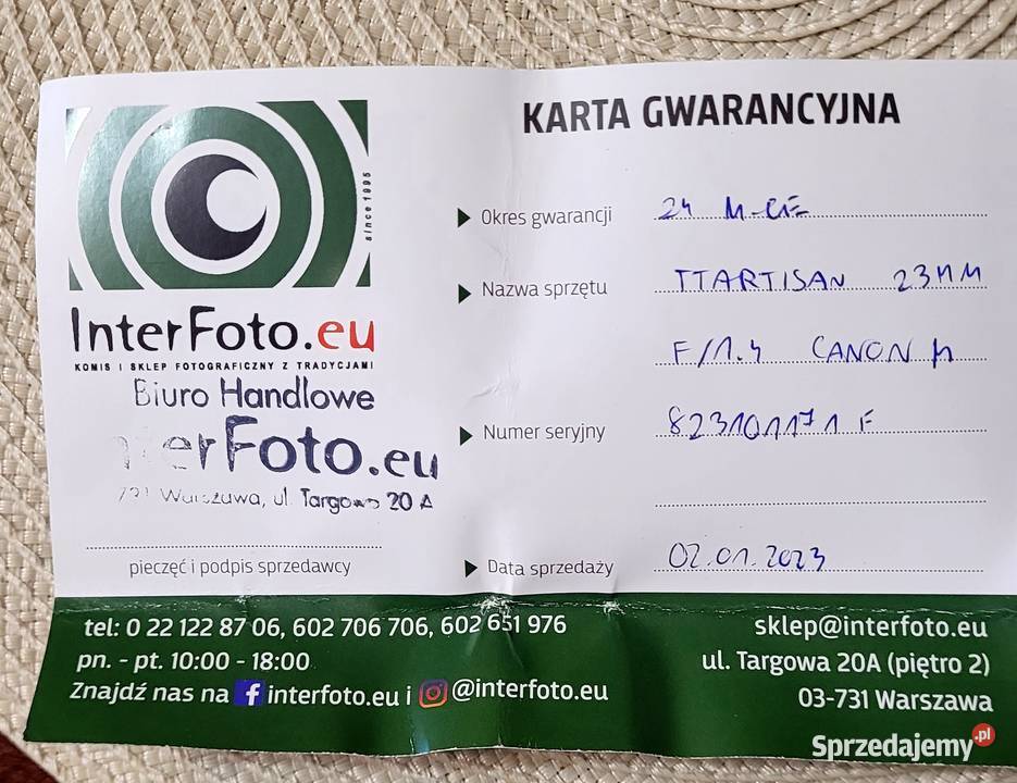 TTartisan 23mm F14 jasny szerokokątny obiektyw Choszczno