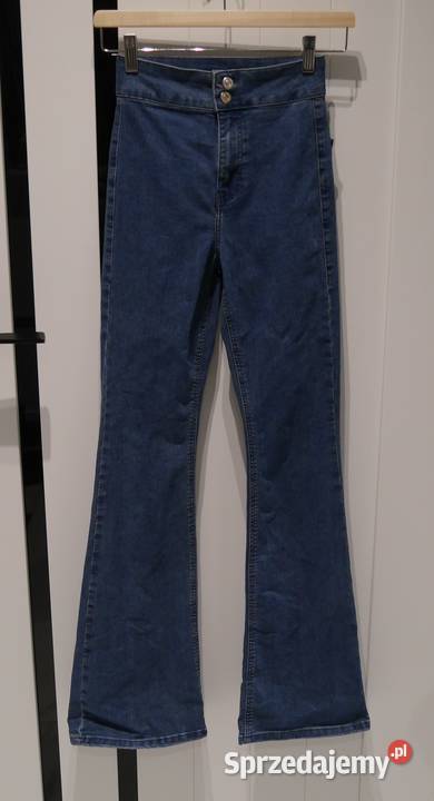 Topshop świetne spodnie dzwony 32 XXS Inny materiał Wrocław
