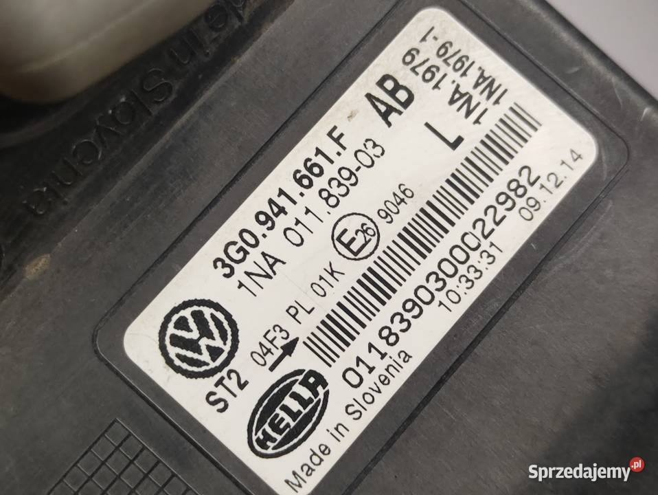 Halogen Lewy Przód Vw Passat B8 1419 3G0941661F Pleszew