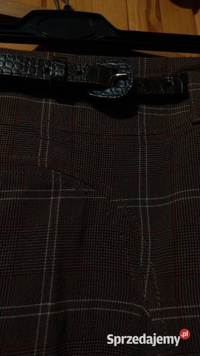 Spódnica plisowana w kratkę brązowa M L 38 40 kolorowy Warszawa