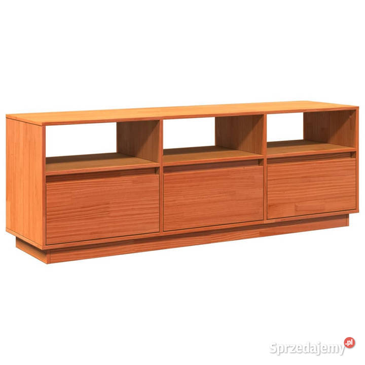 Szafka RTV woskowy brąz 140x37x50 lite drewno Warszawa