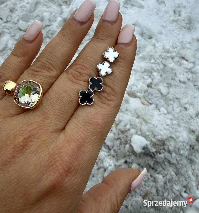 Kolczyki czarne koniczyny na sty l van Cleef Kolczyki Szczecin