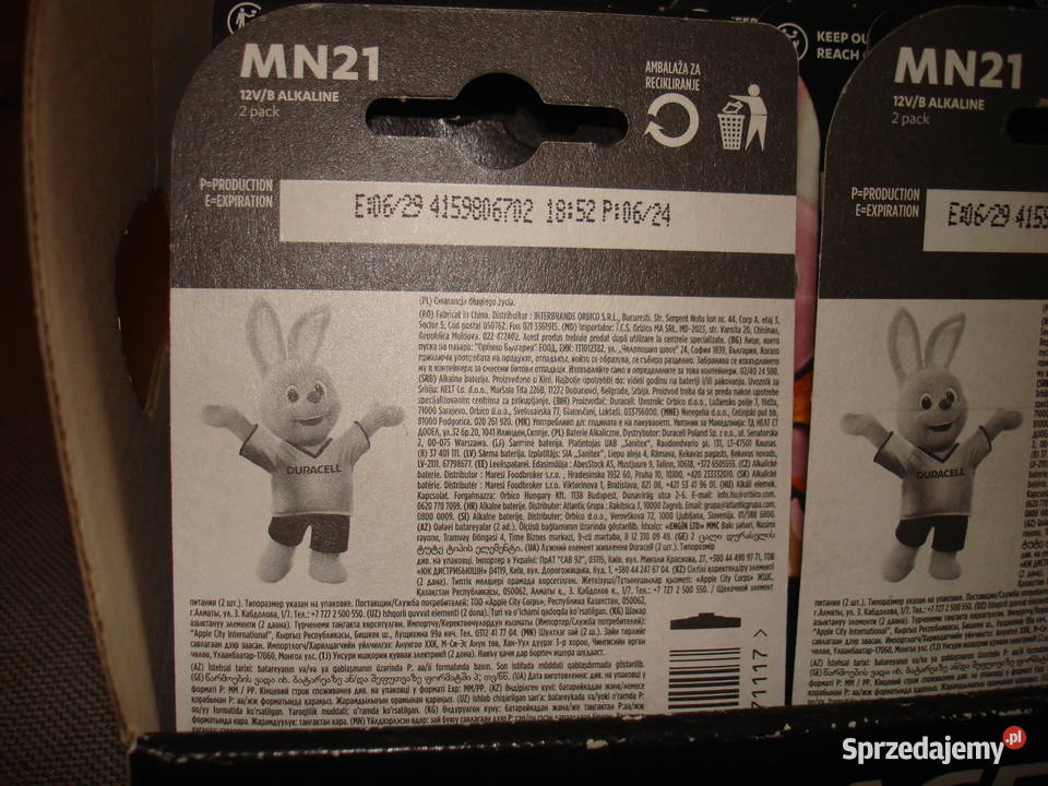 Duracell MN21 baterie nowe do pilotów bram itp Pozostałe Poznań