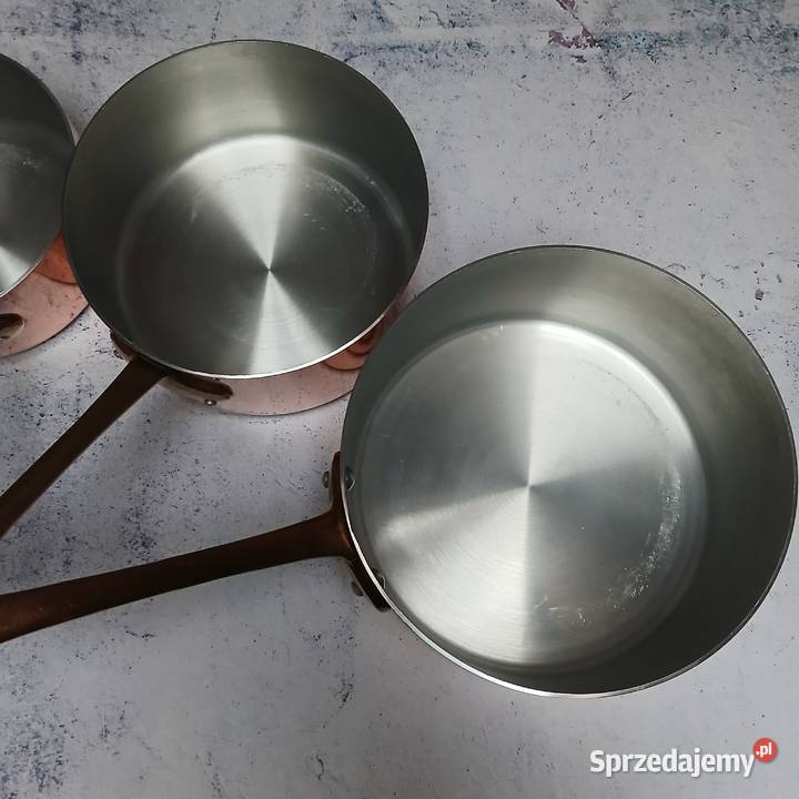 Miedziane rondle miedziany garnek rondel komplet Garnki i szybkowary Warszawa