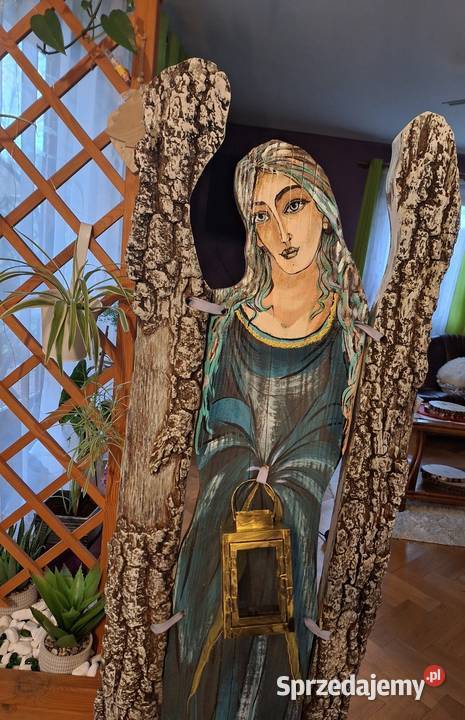 Bieszczadzki Anioł 160 wys Figurki i rzeźby Strzyżów