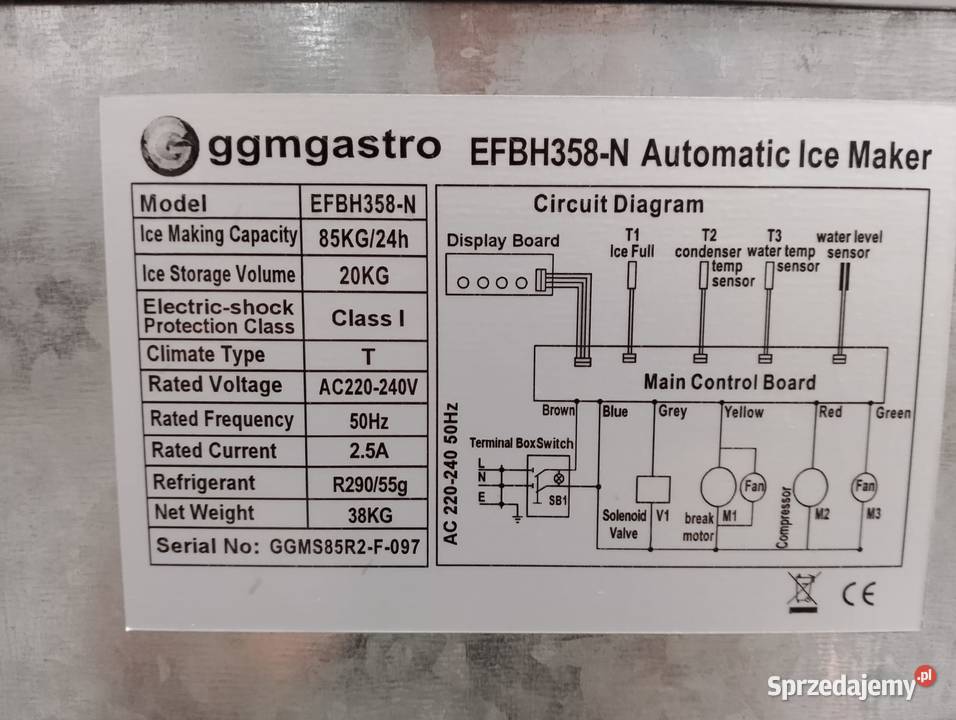 ŁUSKARKA DO LODU GGM Gastro EFBH358N Wrocław sprzedam