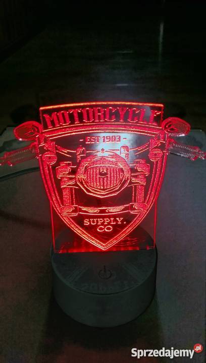 Lampka led 3d Harley Davidson Motor Wyposażenie wnętrz śląskie Czechowice-Dziedzice