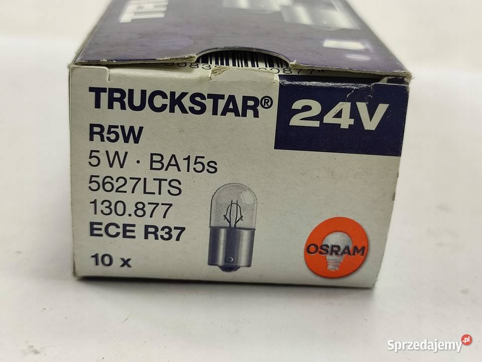 ŻARÓWKA KOMPLET 10 OSRAM 24V R5W 5W BA15S