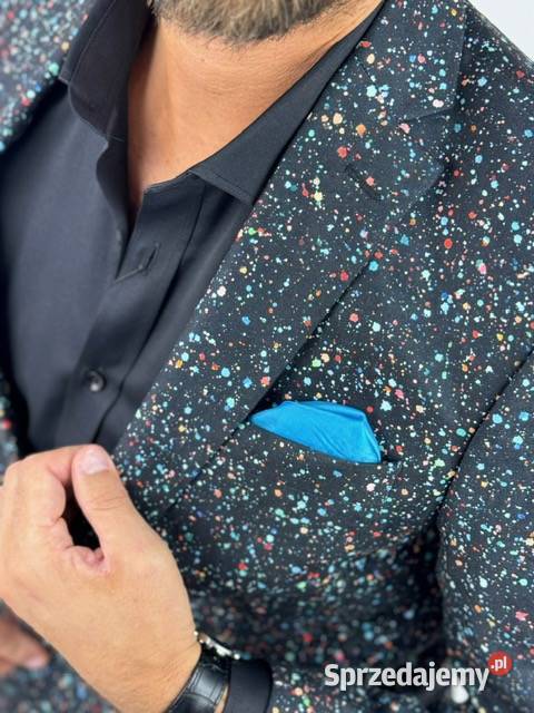 GIOVANNI PERA Marynarka męska D629 kropki