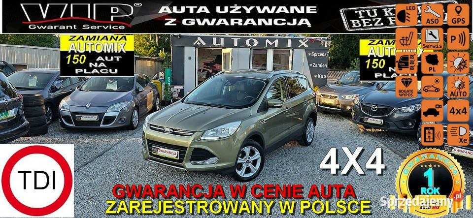 Ford Kuga 20 TDCI 140 Sama parkuje 4x4 Manual czujnik zmierzchu Świdnica