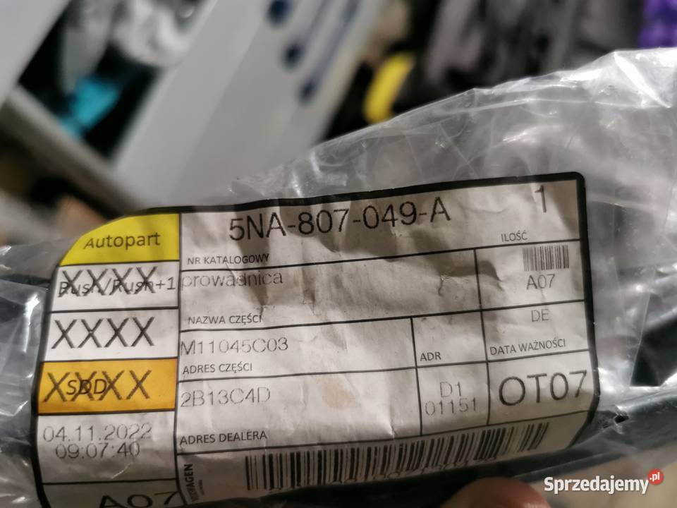 NOWY ORYGINALNY UCHWYT PROWADNICA OE 5NA807049A Dębica