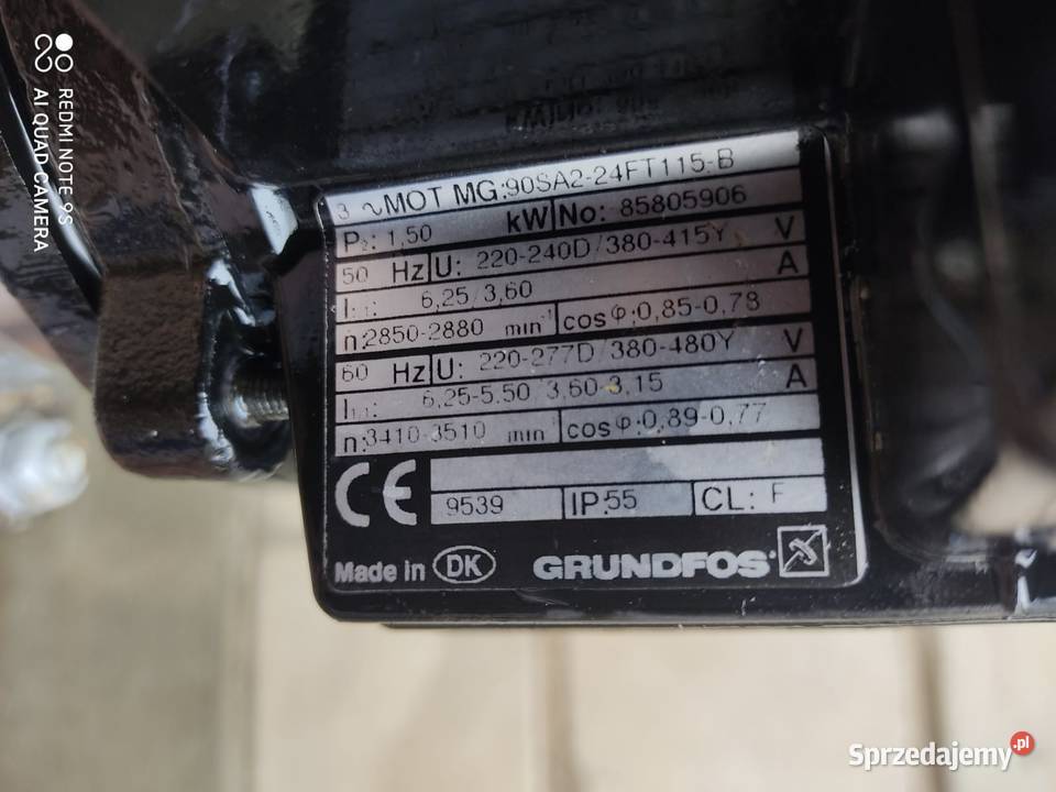 Pompa Grundfos CRE480 AAABUBE 6m3h H497m 15KW