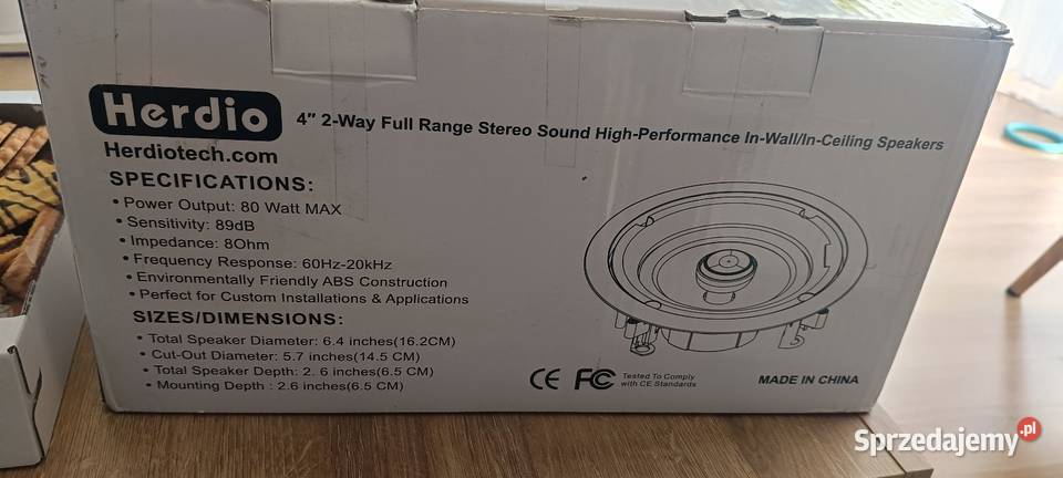 Głośniki podtynkowe sufitowe Herdio 8 lubuskie Drezdenko