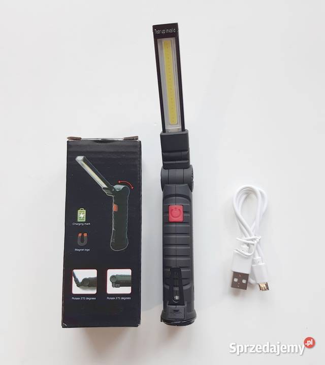 Praktyczna latarka LED ładowanie USB 360 stopni Pozostałe