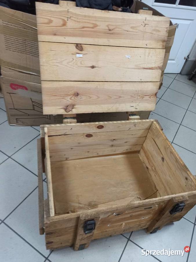 Drewniana skrzynia wojskowa 81x 61 x 41 łódzkie Skierniewice sprzedam
