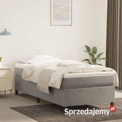 vidaXL Łóżko kontynentalne jasnoszare 90x200 Warszawa