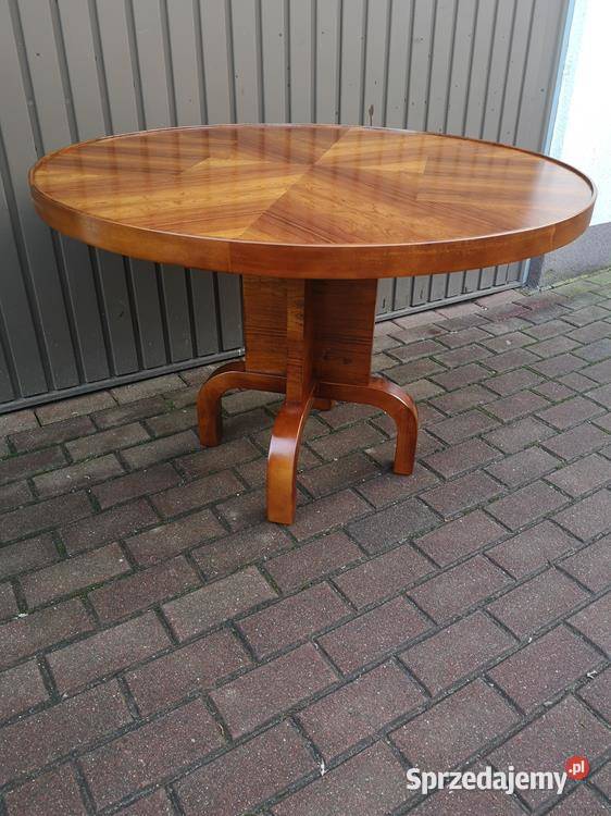 Stolik Ława Okrągły ARTDECO Unikat Antyk Stary Swarzędz