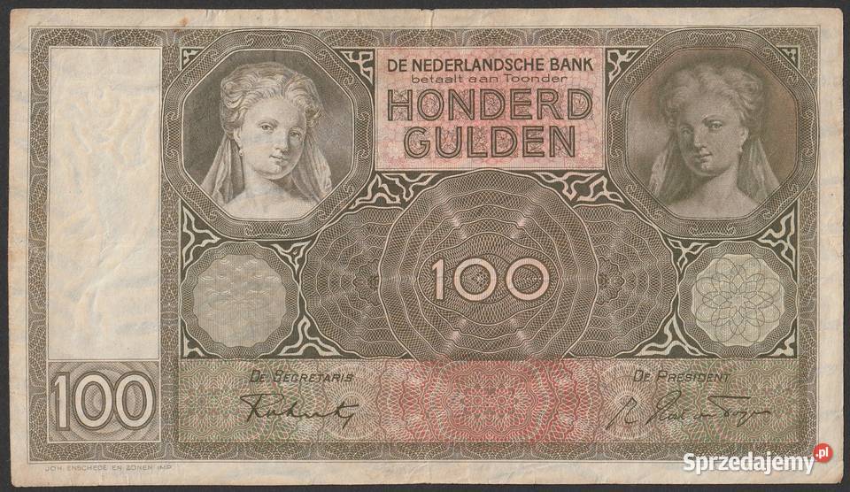 Holandia 100 guldenów 1941 seria EN Numizmatyka Łódź