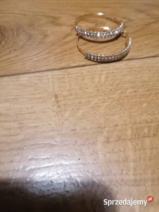 Kolczyki koła z kryształkami pomorskie sprzedam