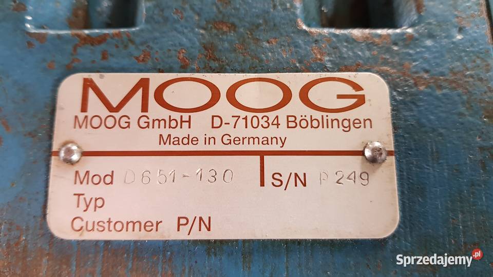 Zawór hydrauliczny Moog D 651130 zachodniopomorskie Białogard