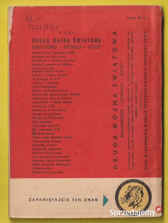 ŻÓŁTY TYGRYS MINIATUROWA ARMADA 1958 łódzkie Łódź