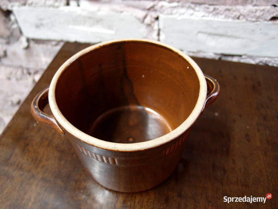 garnek kamionkowy gliniany FNK Bochnia 075 litra łódzkie Łódź sprzedam