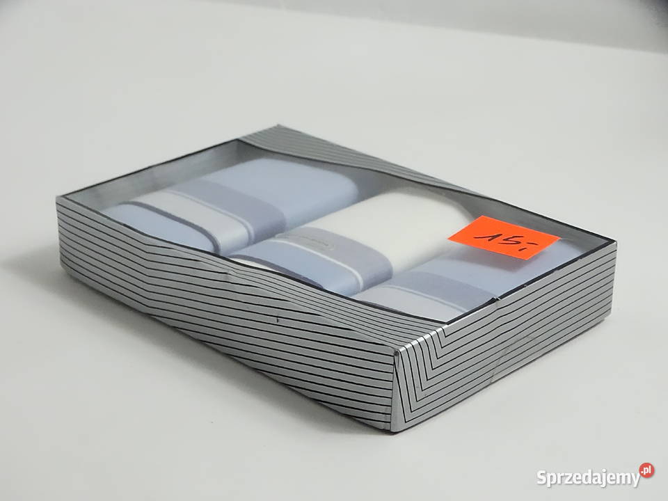 Zestaw 3 eleganckich męskich chusteczek do nosa Biłgoraj sprzedam