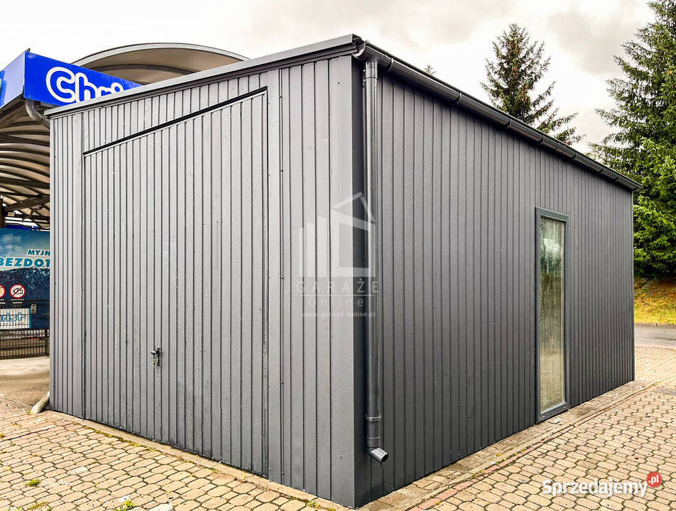 Garaż Blaszany 5x6m Brama dwuskrzydłowa Okno 30m2 Leszno sprzedam