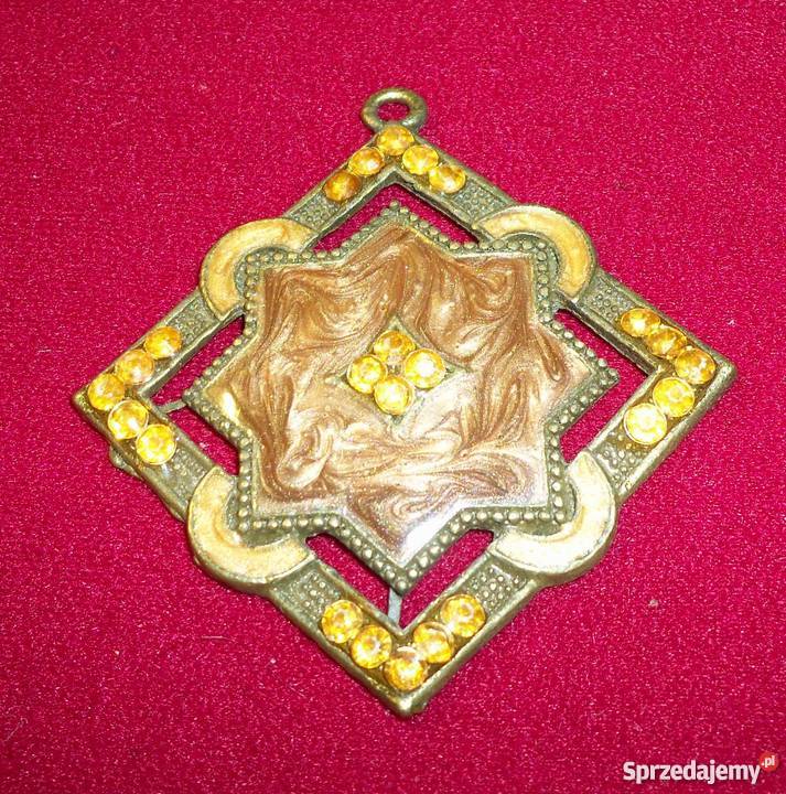 Stary włoski MEDALION duży śliczny