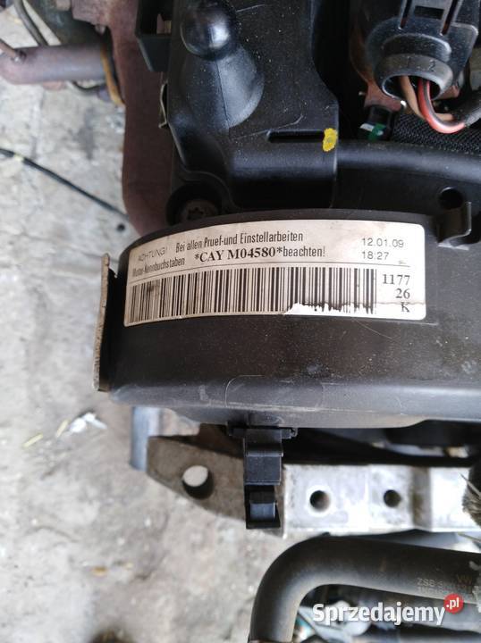 Silnik 16 tdi CAY CAYC kompletny ze skrzynią Pakosław