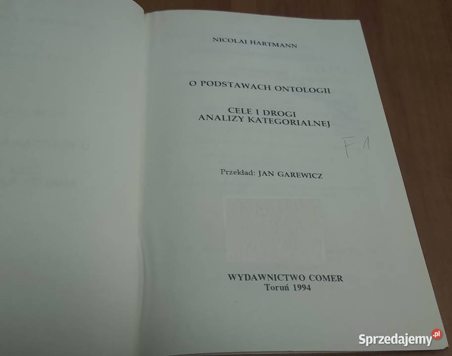 O podstawach ontologii cele i drogi analizy Gdańsk