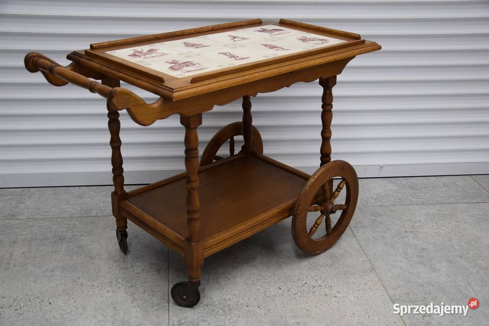 barek stolik dębowy na kółkach super stan Olsztyn