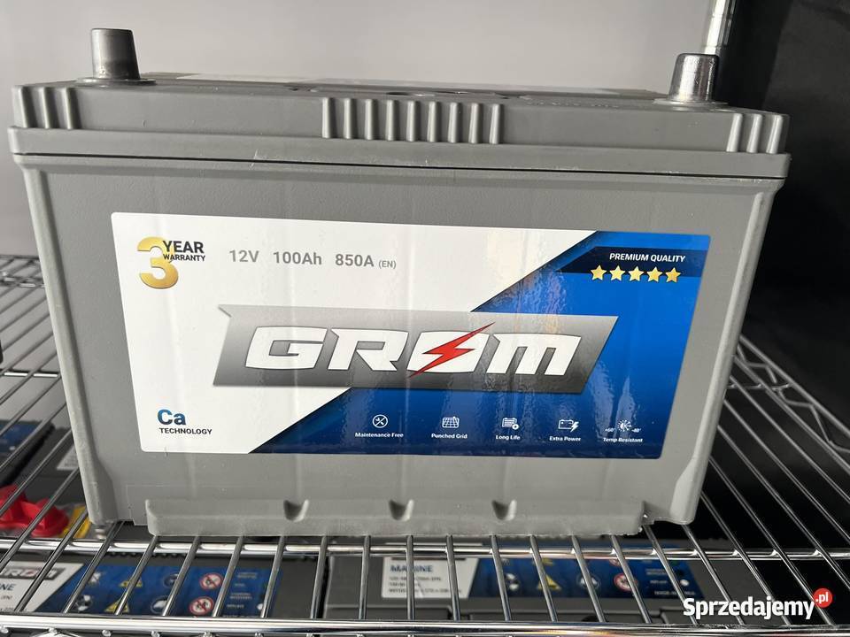 Akumulator GROM Premium 100Ah 850A Japan Prawy Akumulatory dolnośląskie