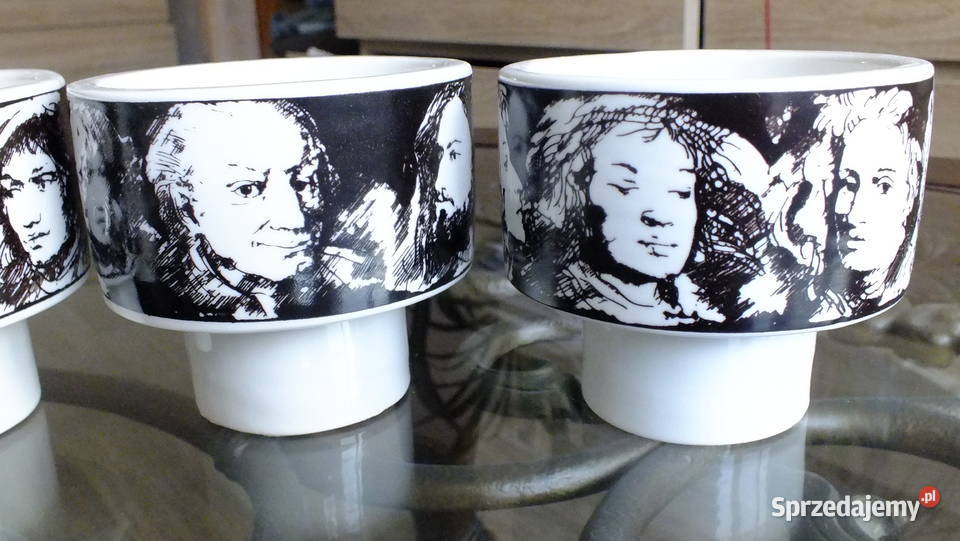 Kolekcjonerski zestaw porcelanowych filiżanek dolnośląskie Jelenia Góra