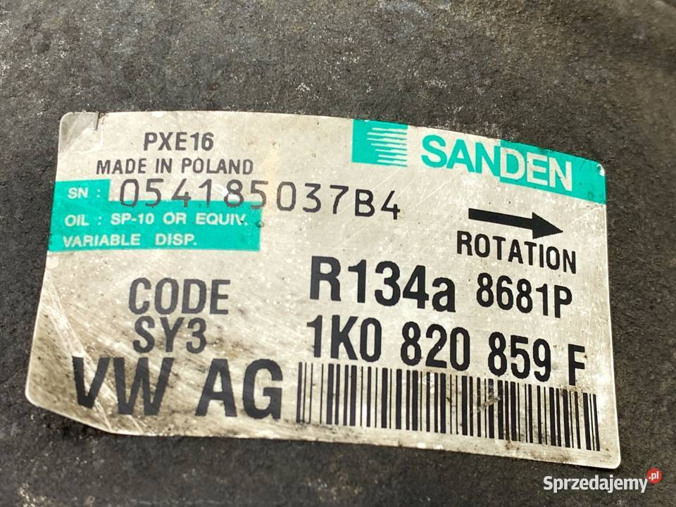 SPRĘŻARKA KLIMATYZACJI VW GOLF V 1K0820859F 19 podkarpackie sprzedam