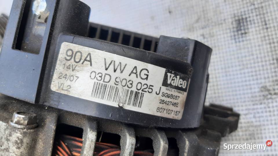 alternator 90A Skoda Fabia II 12 03D903025J VW Układ elektryczny silnika