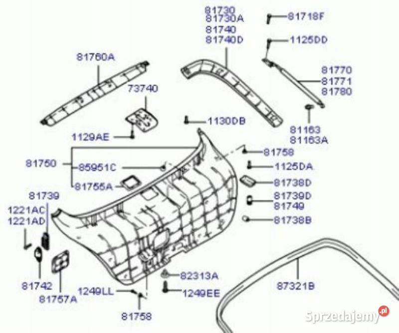 PLASTIK KLAPY TYŁ HYUNDAI ACCENT VERNA 9906 sprzedam