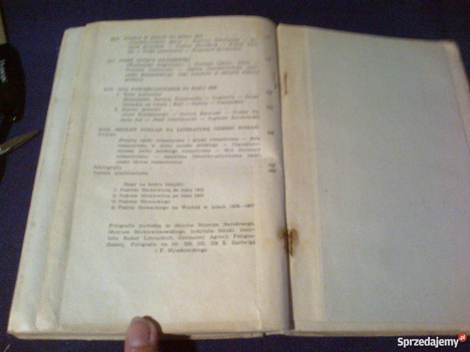 Historia Literatury Polskiej okresu Romantyzmu język polski Oborniki Śląskie