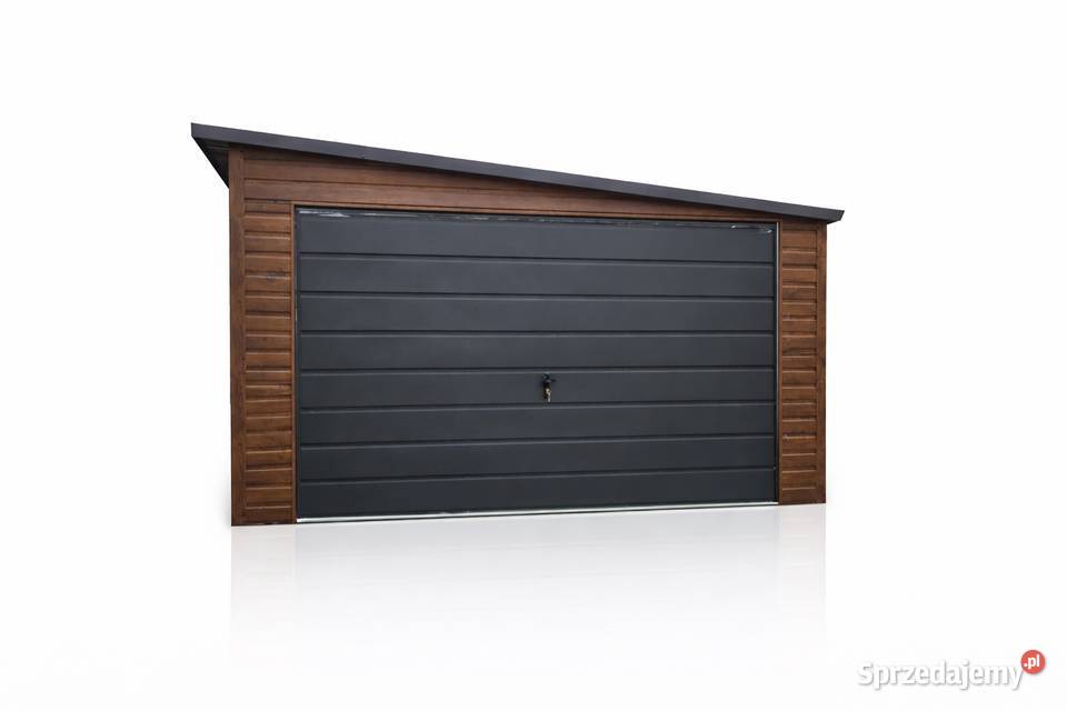 Garaż blaszany 35x5m Drewnopodobny Orzech Grafit Głuchołazy