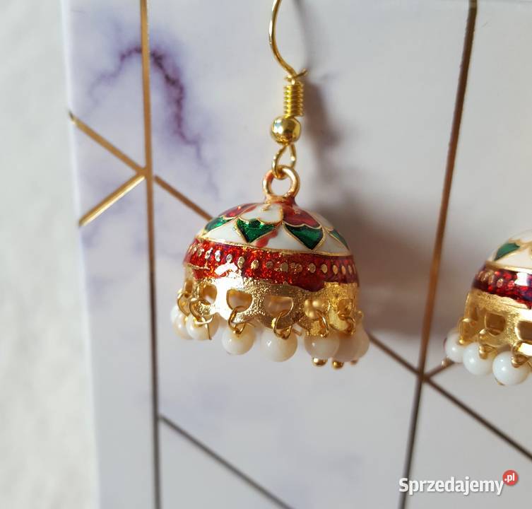 Małe kolczyki indyjskie jhumka jhumki dzwonki Szczecin