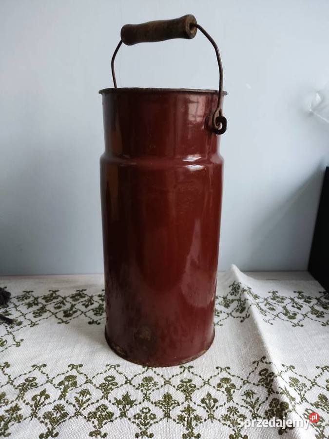 Kanka bańka emaliowana brązowa na mleko 5l Głuchołazy