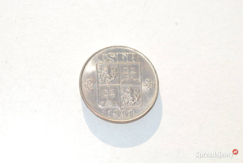 Stara moneta 5 koron Czechosłowacja 1991 unikat śląskie Cieszyn