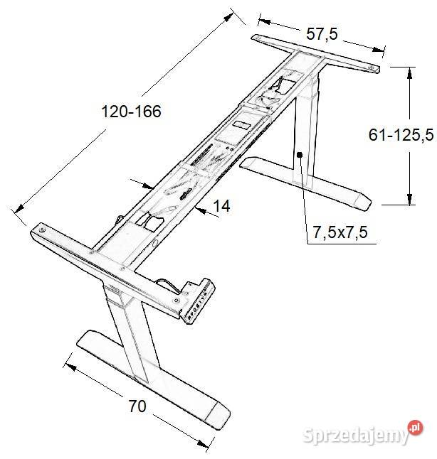 Biurko STUT04 z regulacją wysokości blatu Wrocław sprzedam
