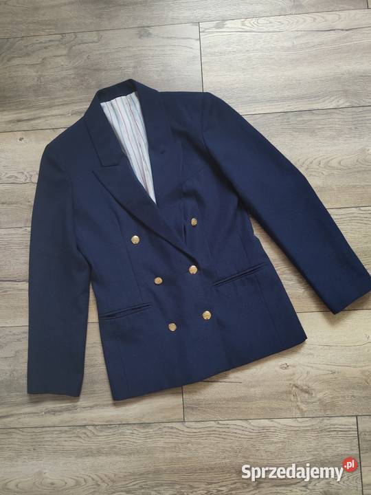Granatowa marynarka blezer Vintage love y2k 80 podkarpackie