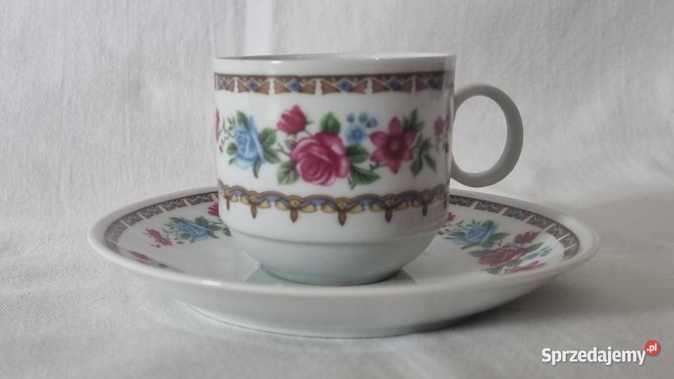Chiński porcelanowy serwis do kawy zdobiony lata mazowieckie Warszawa