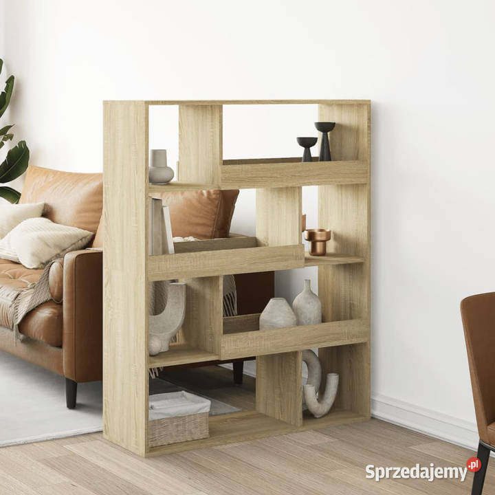 Regał dąb sonoma 100x33x1255 materiał Regały