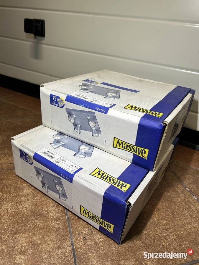 Lampa halogen sufitowy x 4 srebrny Massive Świętochłowice