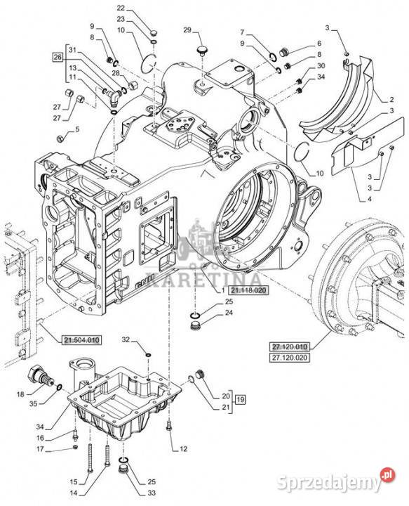 Holland T6070 Pokrywa 84134705 Rolnictwo sprzedam