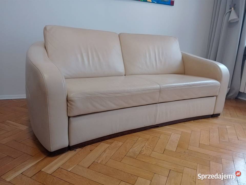 Kanapa KLER z funkcją spania skóra naturalna Warszawa