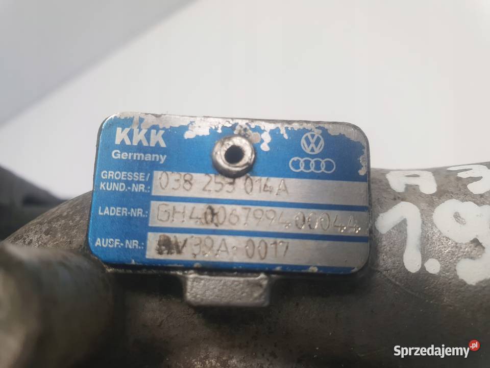 TURBOSPRĘŻARKA Audi A3 8L 19 TDI turbo osobowe sprzedam